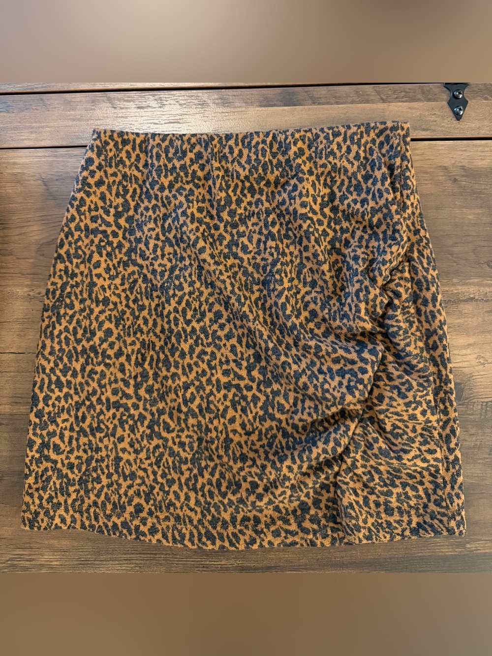 Urban Outfitters Leopard Print Mini Skirt - Black and Brown
